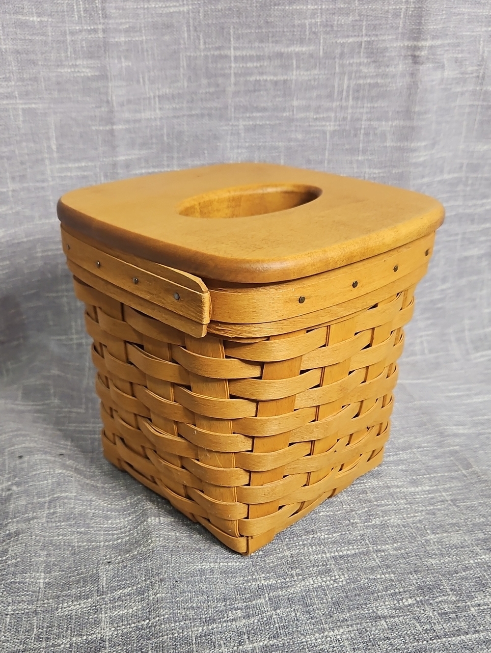 Longaberger Honey Tan Woven Tissue Box Cover